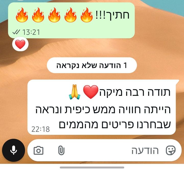 עדות מתאמן בוואטסאפ על התהליך עם מיקה גורוביץ (10)